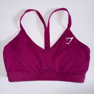 Gymshark Magenta Strappy Sports Bra Womens Small Racerback Workout Yoga Gym